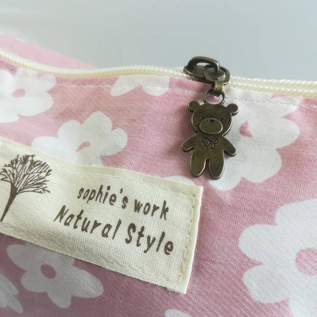 Make-up Bag with Flowers - Pink