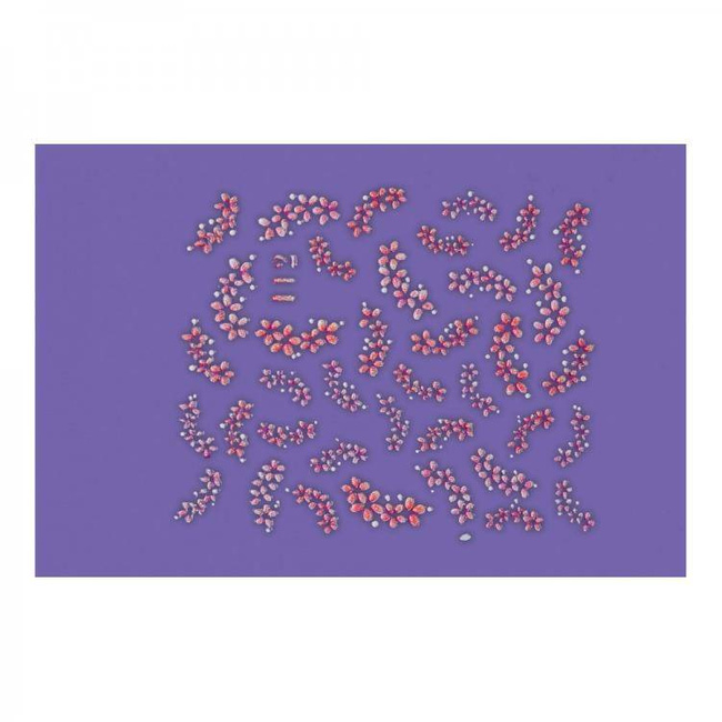 Nail stickers small red flowers