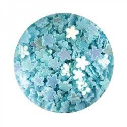 Hologram Flowers for Nail Design - Turquoise