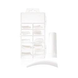 Professional Natural French Nail Tips - White - pack of 100