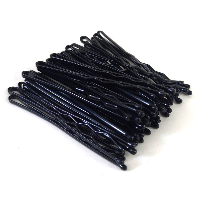 Crimp pins with balls black La Rosa 6 cm