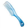 Two-tone comb with a handle - blue