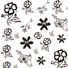 Flower nail stickers with zircons