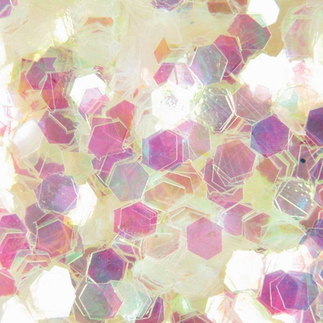 Honeycomb Hologram Glitter for Nails - White
