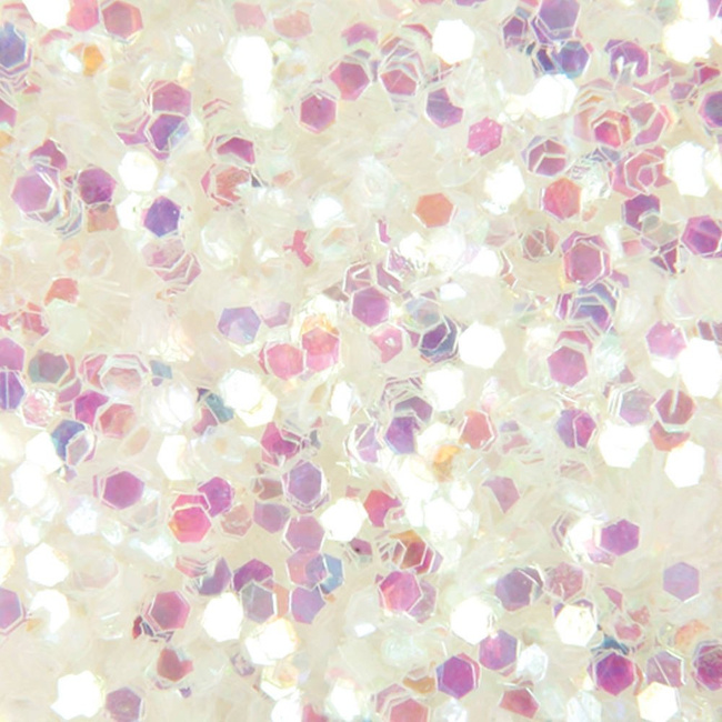 Honeycomb Hologram Glitter for Nails - White