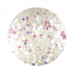 Honeycomb Hologram Glitter for Nails - White