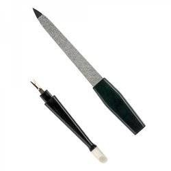 Sapphire Nail File 3in1 with Knurl and Cuticle Pusher