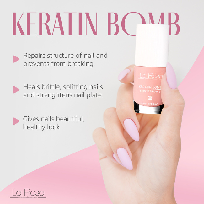 La Rosa Nail KERATIN BOMB, 10 ml