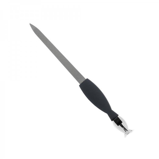 Double-Sided Sapphire Nail File with Trimmer and Soft Touch Handle - 10cm